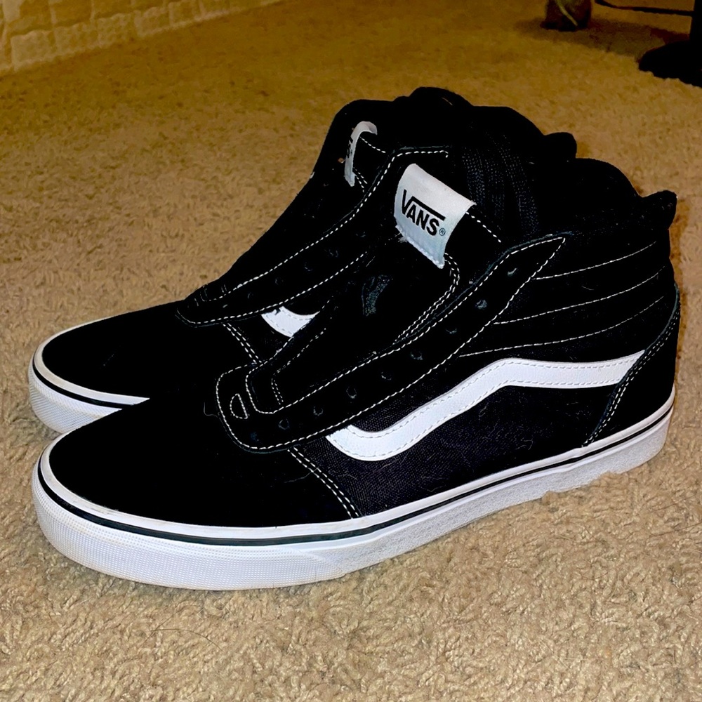 High top Vans, black and white size 10 men